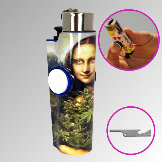 FLKR LYTR® Fidget Spinner Lighter Case "Mona Blaza" for Clipper Lighter® Case