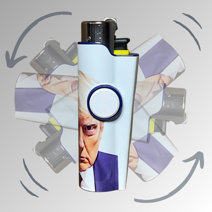 FLKR LYTR® Fidget Spinner Lighter Case Limited Edition "Trump Mug Shot" for Clipper Lighter® Case